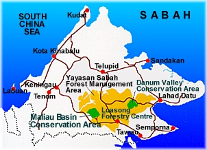 Sabah Map. Illustration By Y. Ahmad